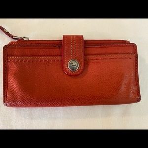 Fossil Red Leather Wallet